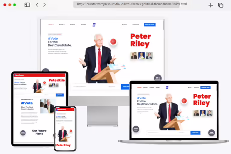 electioneer political campaign website template