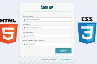 free html css registration form templates