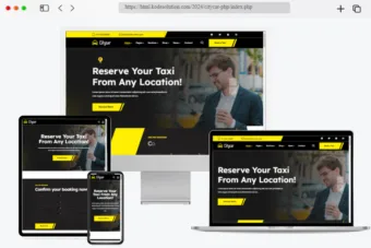 fresh taxi website templates