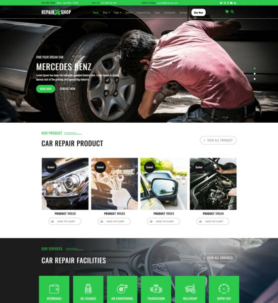Free theme for car rental websites