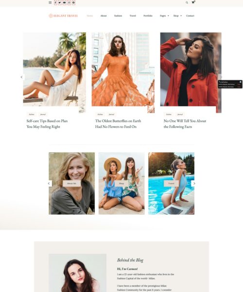 free elegant travel wordpress
