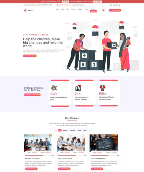 Free WordPress themes for fundraising campaigns