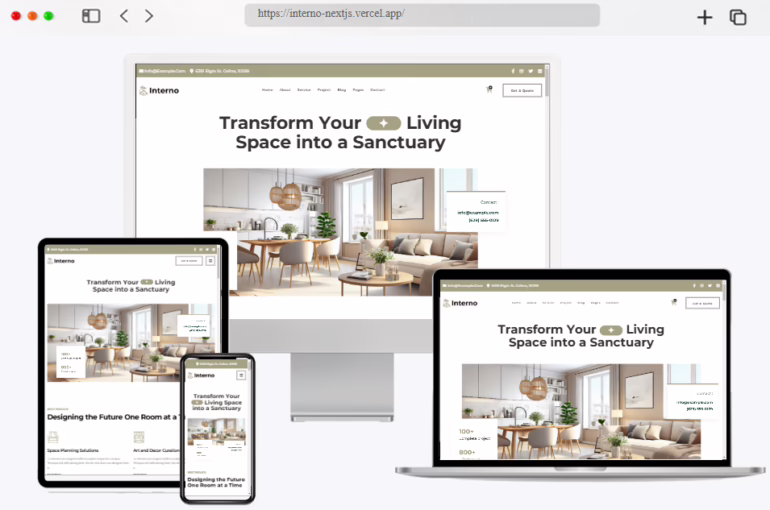 interno architecture interior next js template