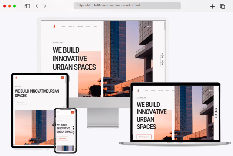 moork architecture html template