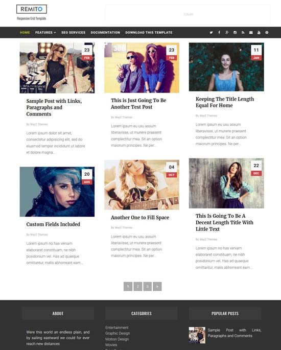 remito grid blogger template