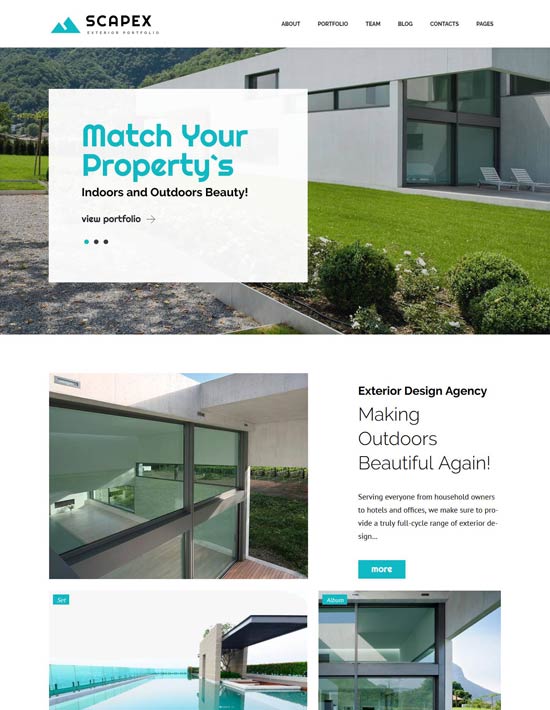 scapex exterior designer wordpress theme