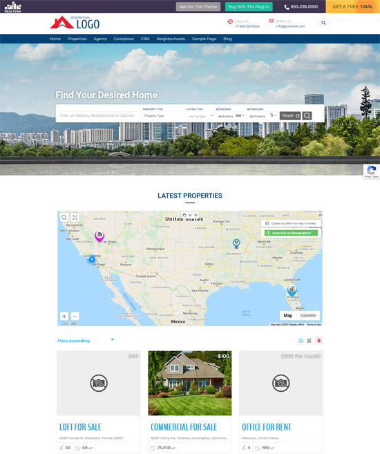 Mobile-Optimized Free Real Estate Themes