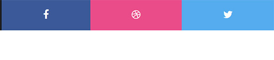 simple social bar using flexbox