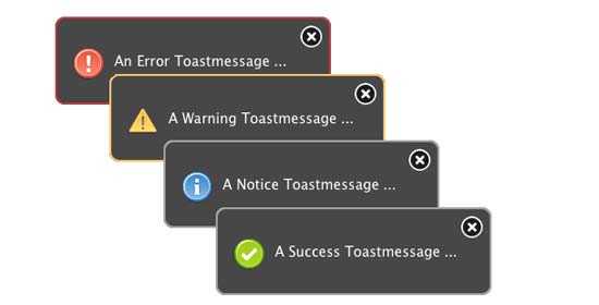 jQuery Toast Message Plugin