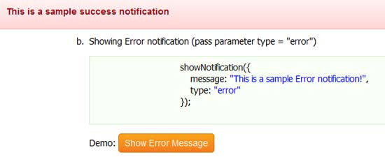 Top Bar Notification jQuery Plugin