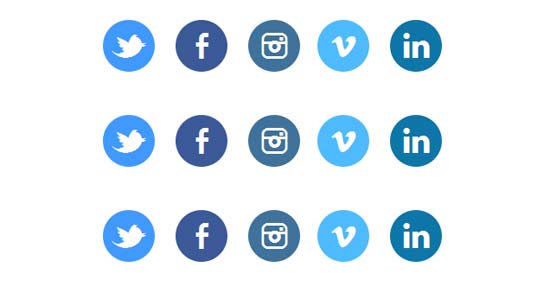 Animated-CSS3-social-buttons