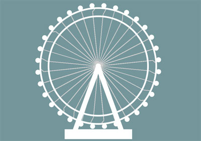 Animated-London-Eye-in-just-2-elements