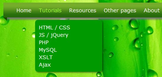 Creating a CSS3 Dropdown Menu 2