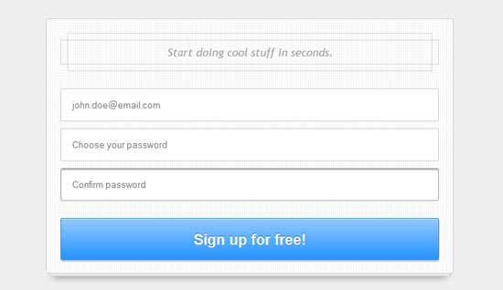 CCSS3 signup form