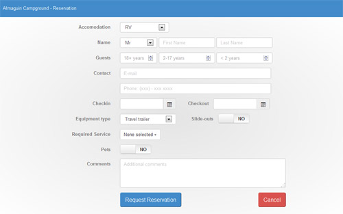 Campsite-Registration-Form