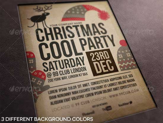 Cool-Party Christmas Flyer Templates