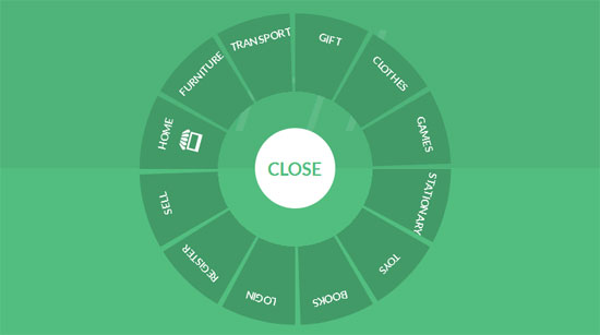 Circular-Navigation-menu