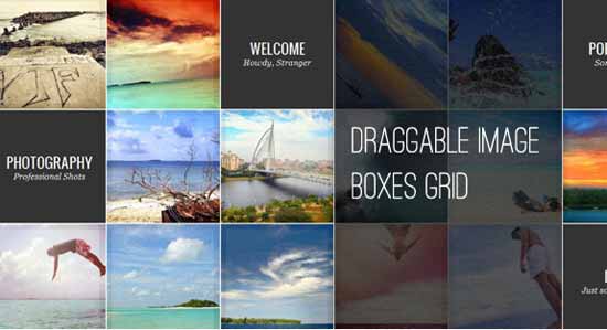 Draggable Image Boxes Grid