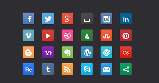 Free-CSS3-Social-Media-Buttons