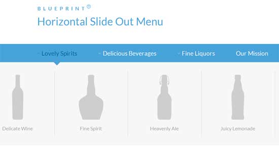 Horizontal Slide Out Menu