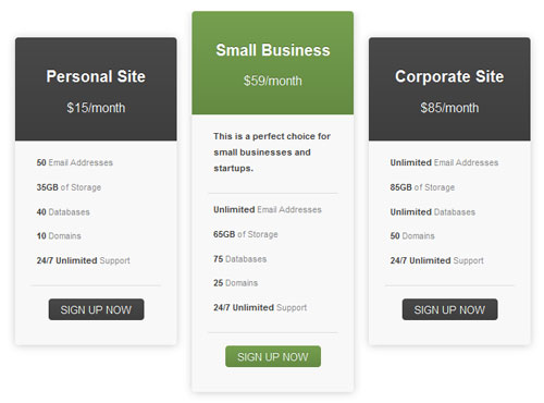 Hosting-Plan-Pricing-Tables