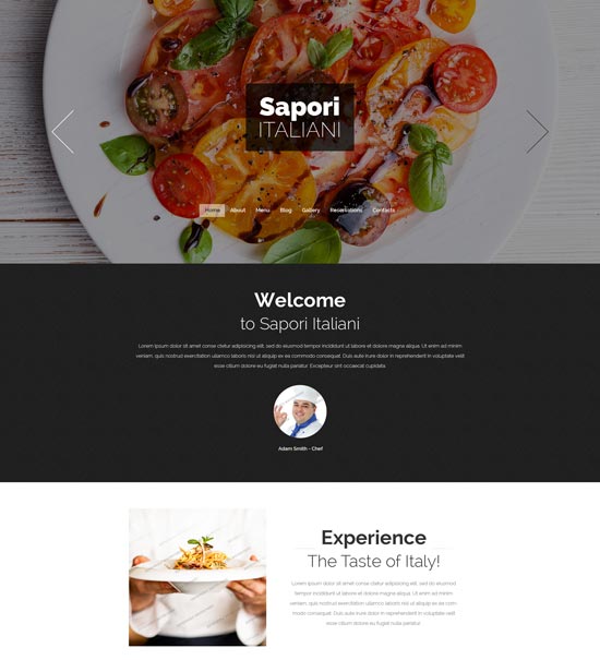 italian restaurant free drupal theme