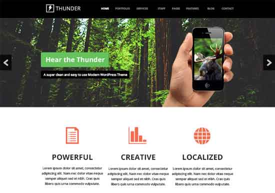 Thunder - A Free Mega PSD Website Template
