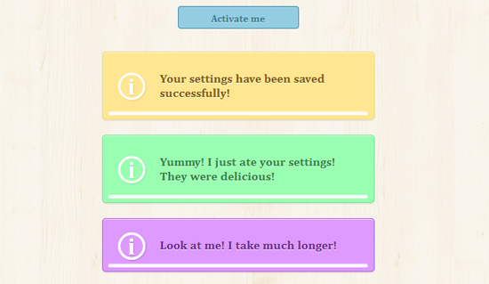 Timed Notifications with CSS Animations