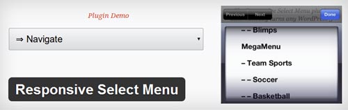 Responsive Select Menu Plugin