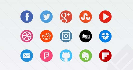 Round-css-Social-Icons