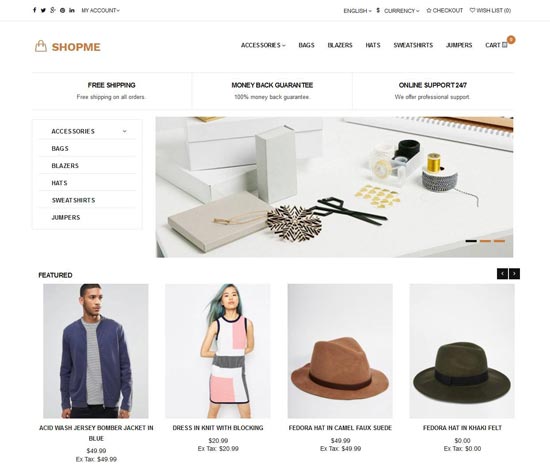 shopme free opencart theme responsive