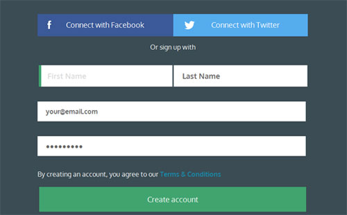 Signup-Form-Flat-Template