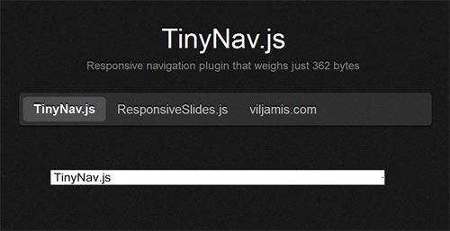 TinyNav Responsive Navigation Menu