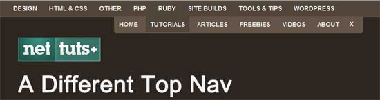 A Different Top Navigation menu
