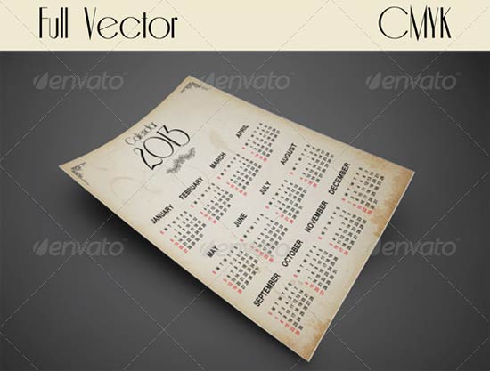 vintage calendar