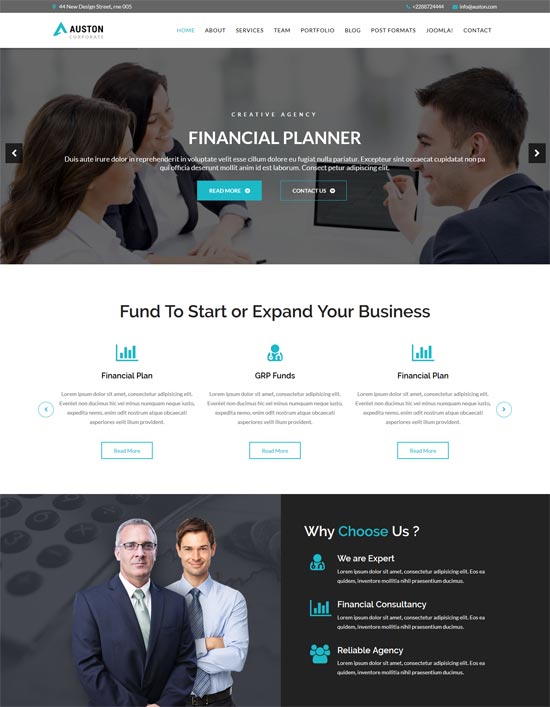 auston finance corporate joomla template 