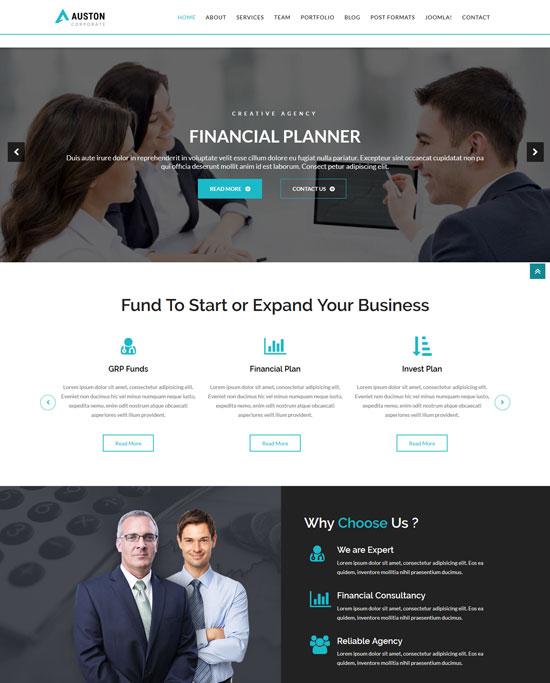 auston finance joomla template 