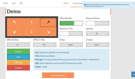 bootstrap notify plugin