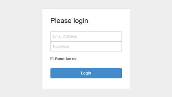 bootstrap snippet login form 