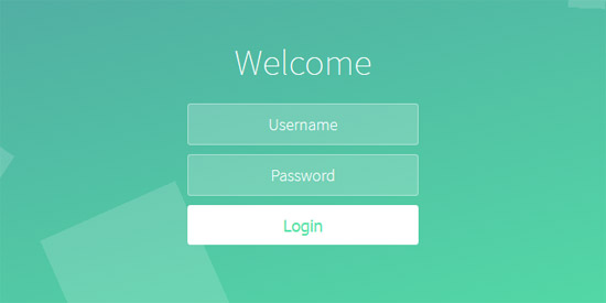 calm breeze login screen 
