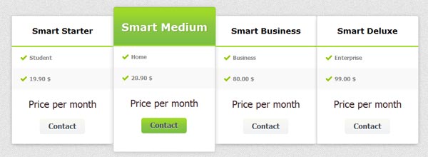 css table price hosting