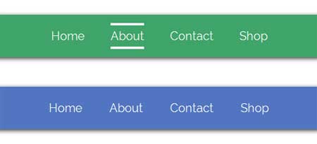 CSS3 Menu hover effects