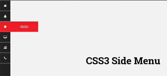 css3 side menu