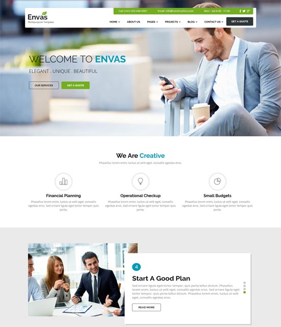 envas consulting business joomla template 
