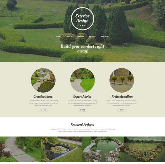 exterior design website template 50986