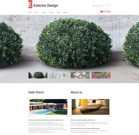 exterior design WordPress theme 53598