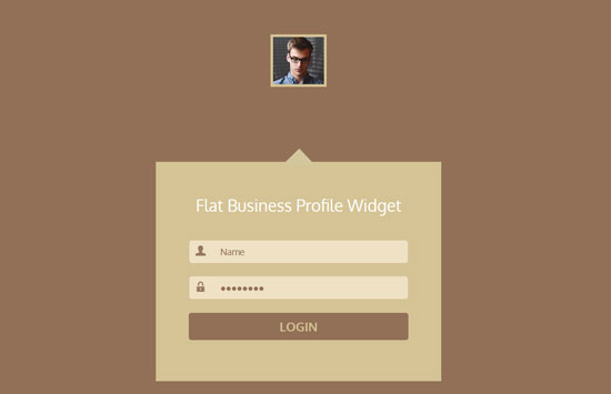 flat business profile login form template