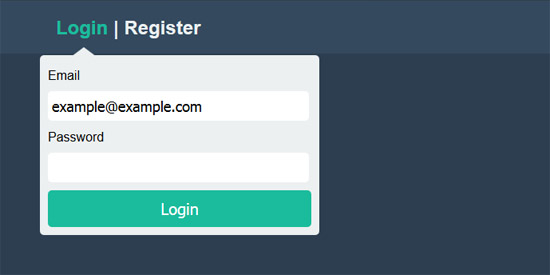 flat ui login pop up