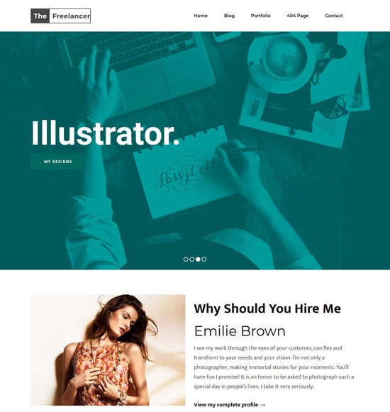 freelancer blogger template