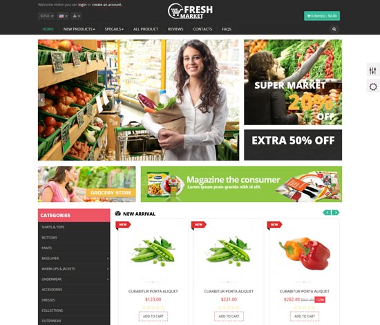 fresh store responsive prestashop theme 